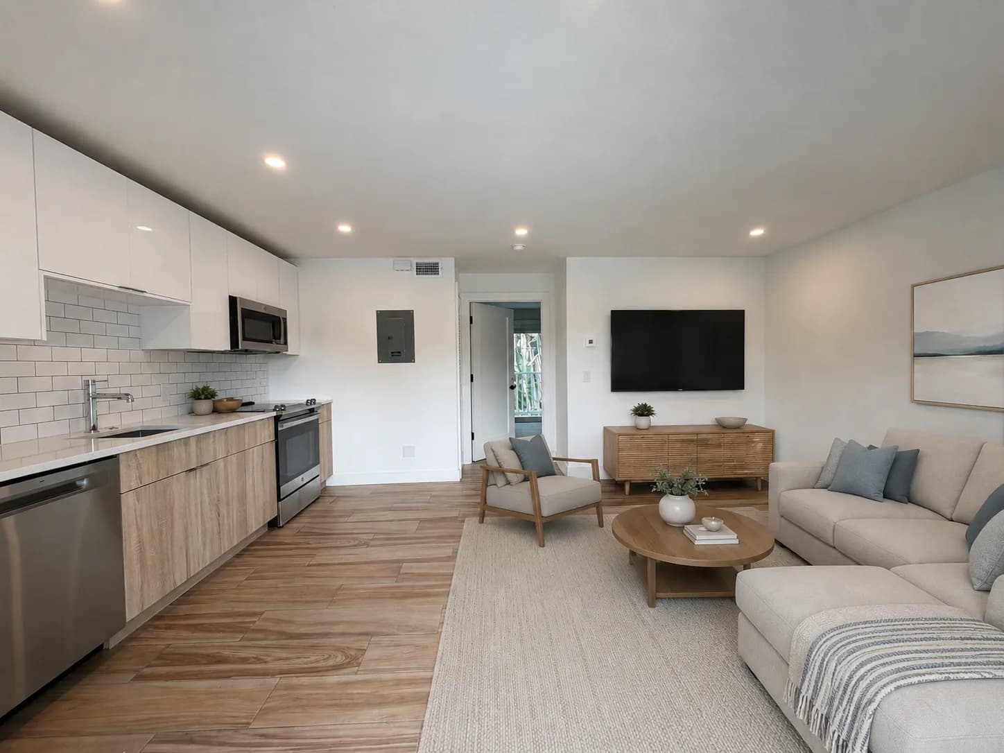 The Wabasso — Open-plan living and kitchen