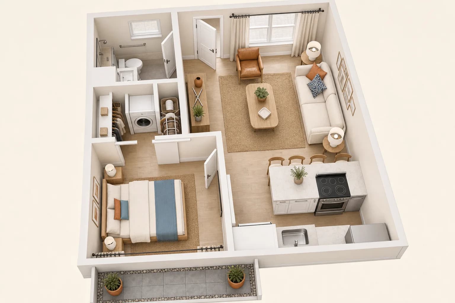 The Humiston floor plan — The Shoreline at 19th, Vero Beach FL apartments