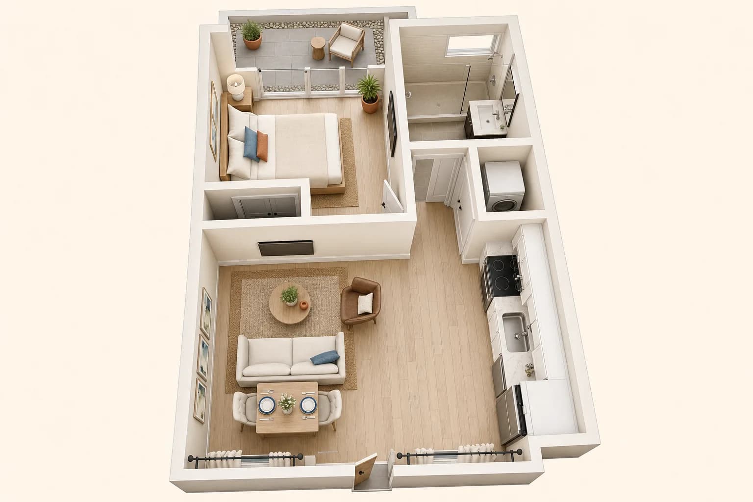 The Jaycee floor plan — The Shoreline at 19th, Vero Beach FL apartments