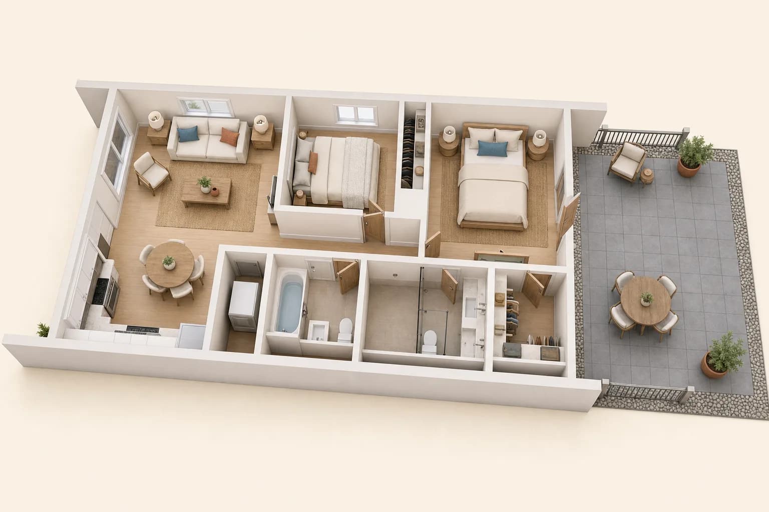The Riomar floor plan — The Shoreline at 19th, Vero Beach FL apartments